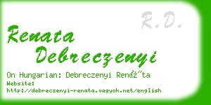 renata debreczenyi business card